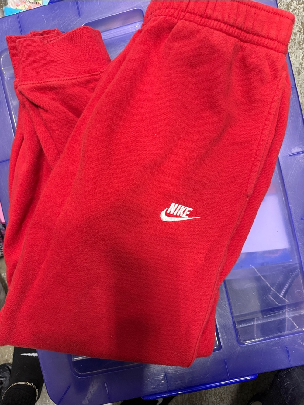 Nike Red men  Sweatpants with White Logo